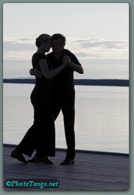 milonga on the wooden pier photo